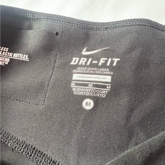 M Nike Recycled Straight Leggings Ten Less Plastic Bottles Training Black Pants - Picture 3 of 11